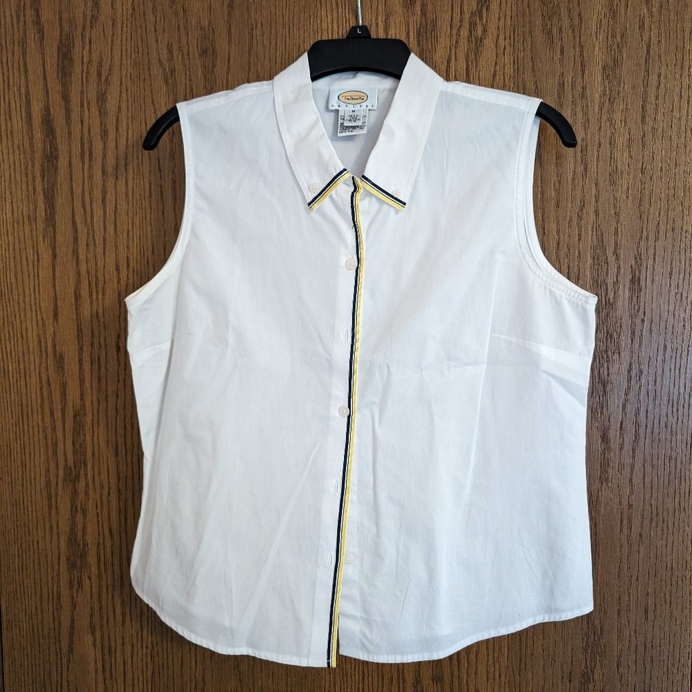 Womens White Sleeveless Top